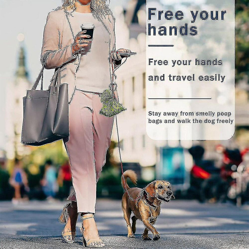 Zysd 1/2pcs Waste Bag Dispenser For Dog Waste Carrier Pet Dogs Leash Clean