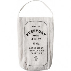 Plastic Bag Holder Natural Cotton Grocery Shopping Bag Holder Cute Pantry D