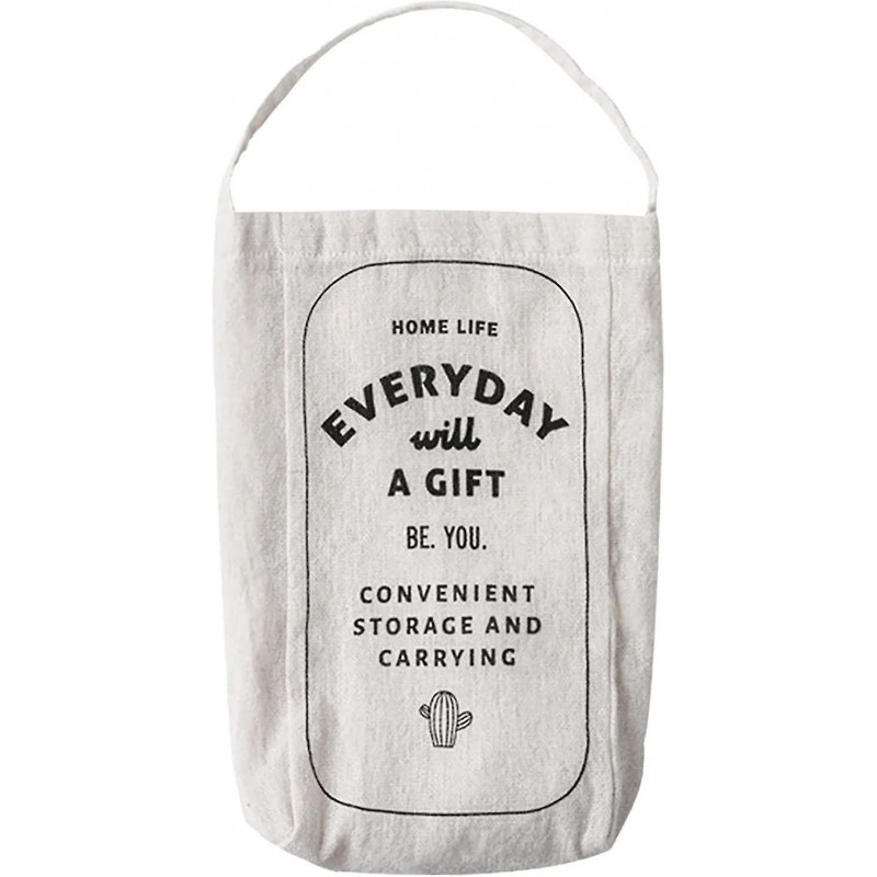 Plastic Bag Holder Natural Cotton Grocery Shopping Bag Holder Cute Pantry D