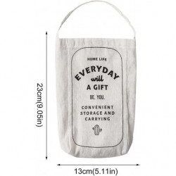 Plastic Bag Holder Natural Cotton Grocery Shopping Bag Holder Cute Pantry D