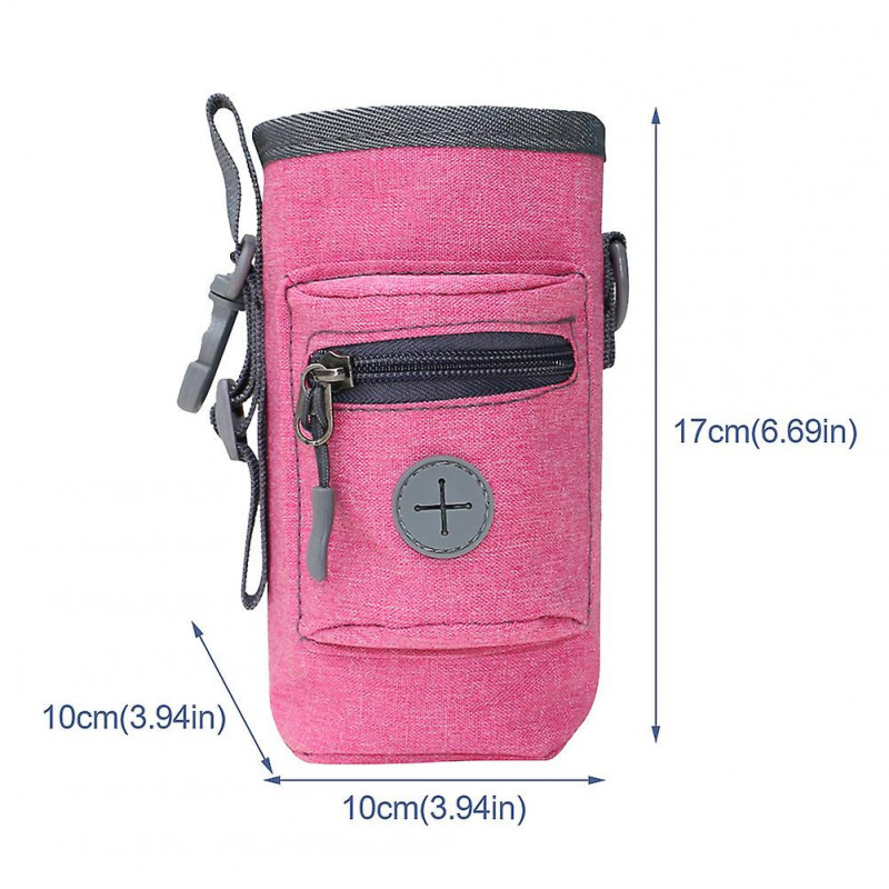 Dog Treat Pouch Adjustable Belt Reward With Poop Bag Dispenser Outdoor Puppy