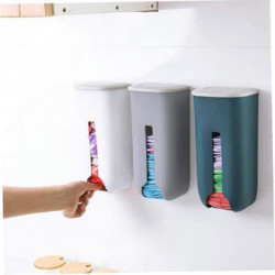 Garbage Bag Holder Trash Bag Dispenser Wall Mounted Self Adhesive Plastic B