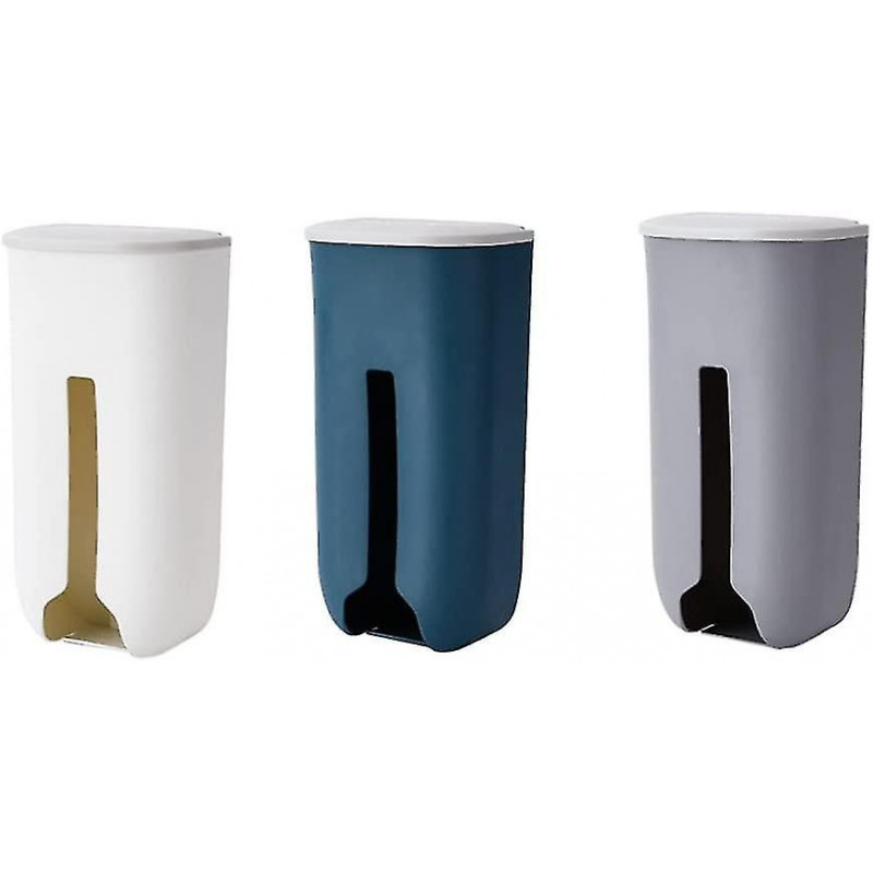 Garbage Bag Holder Trash Bag Dispenser Wall Mounted Self Adhesive Plastic B