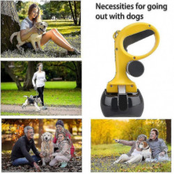 Scooper de déchets d’animaux de compagnie portable, scoop de caca avec 2 sacs à déchets en rouleau, caca