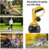 Scooper de déchets d’animaux de compagnie portable, scoop de caca avec 2 sacs à déchets en rouleau, caca
