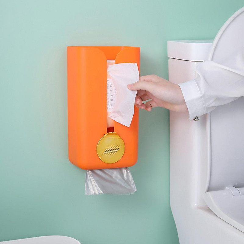 Wall-Mounted Plastic Grocery Bag Holder Wall Adhesive Tissue Box Shelf Garbage Bag Dispenser Trash Bag Organizer [...]