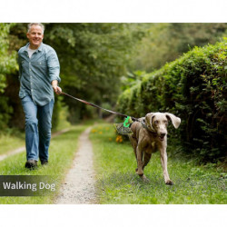 Porte-sac de caca de chien, porte-sac à ordures en laisse mains libres, matériau en silicone, longueur d’environ [...]