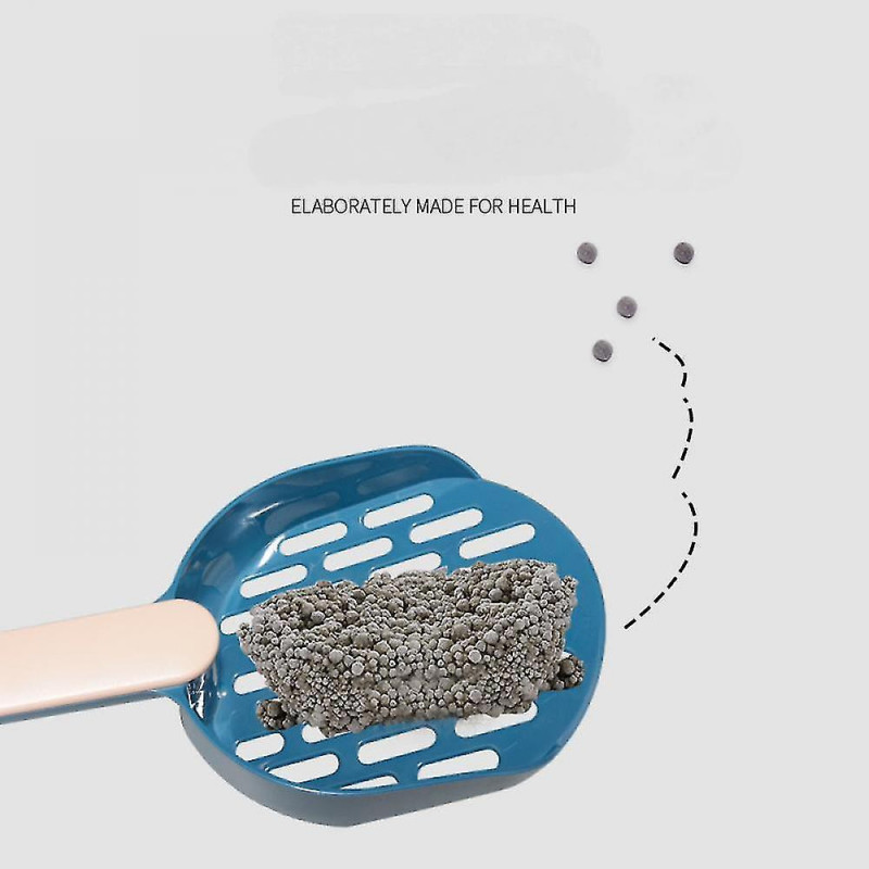 Cat Litter Spoon Puppy Garbage Cleaning Sieve Shovel Bag Clip Spooncat Litter Shovel Blue Pink F922-90
