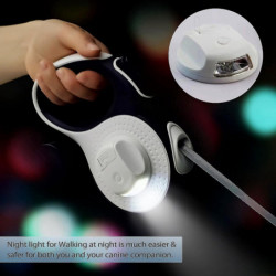 Retractable Dog Leash With Light And Dog Poop Bag Dispenser