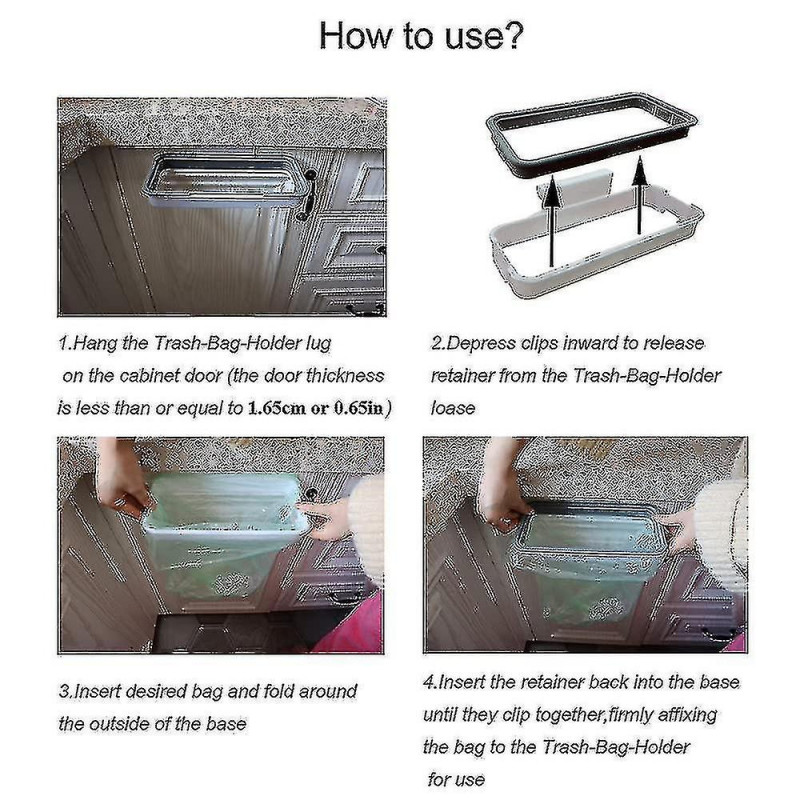 Portable Trash Bag Holder,hanging Rv Garbage Bag Holder With Lid Kitchen Trash Bin Garbage Bags Storage Rack