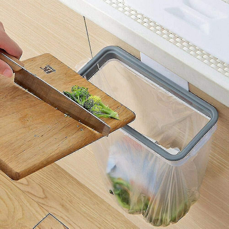Portable Trash Bag Holder,hanging Rv Garbage Bag Holder With Lid Kitchen Trash Bin Garbage Bags Storage Rack