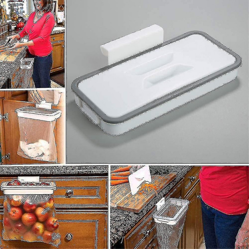 Portable Trash Bag Holder,hanging Rv Garbage Bag Holder With Lid Kitchen Trash Bin Garbage Bags Storage Rack