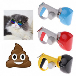 2 In 1 Portable Dog Cat Pooper Scooper Pet Waste Shovel Cleaning Tool Blue