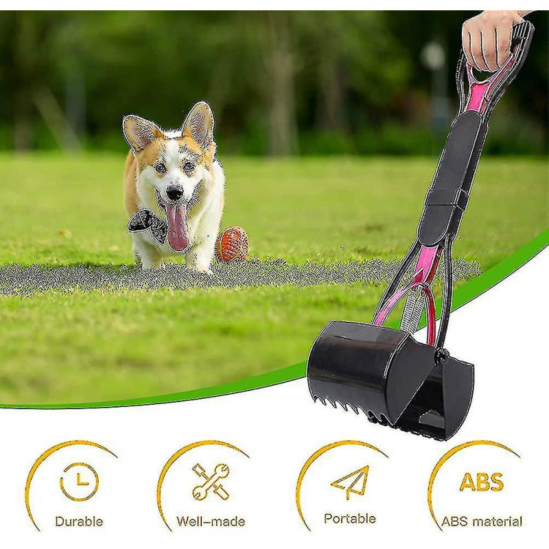 Scooper pliable pour chiens et chats Pet Long Handle Pooper Scooper