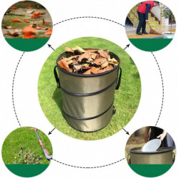 Retractable Bin Bag Gardening Waste 2 Carrying Handles On The Top (1pc, Army Green)