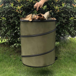 Retractable Bin Bag Gardening Waste 2 Carrying Handles On The Top (1pc, Army Green)
