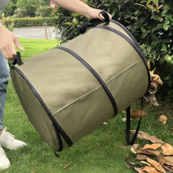 Retractable Bin Bag Gardening Waste 2 Carrying Handles On The Top (1pc, Army Green)
