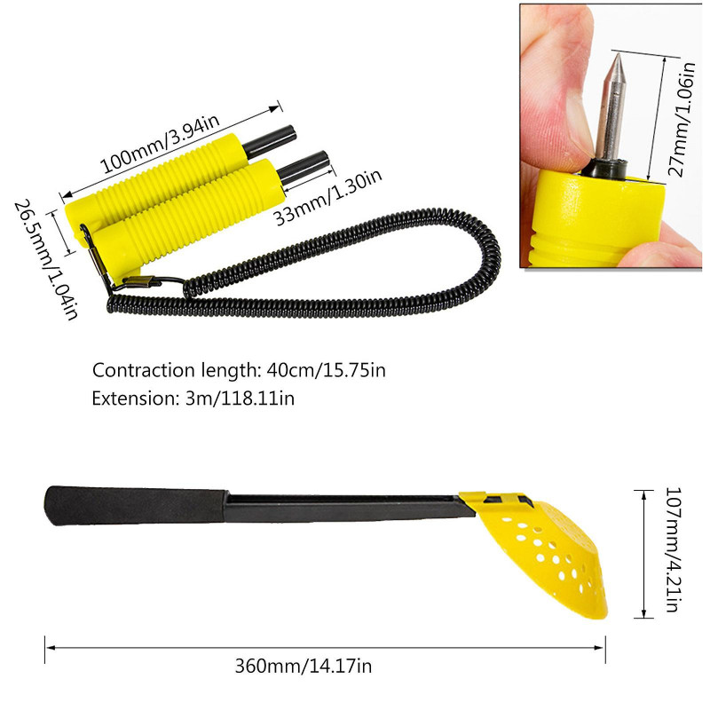 Ice Fishing Scoop For W/ Long Handle Foldable Scooper For Extra Large Ladle Retr