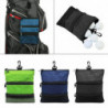 Support de balles de golf Sac de départ de golf Pochette avec clip en plastique 3 couches Zipper Sac de golf