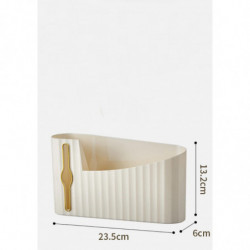 Cleaning Garbage Bag Storage Box Convenient Bag Extractor Wall-Mounted Type (Non-Perforated, Cream White)