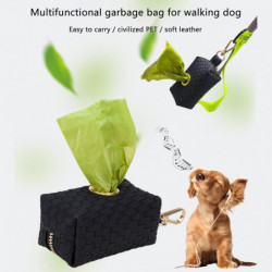 Dog Poop Bag Holder Purse Waste Bag Dispenser Attaches to Leash for Walking