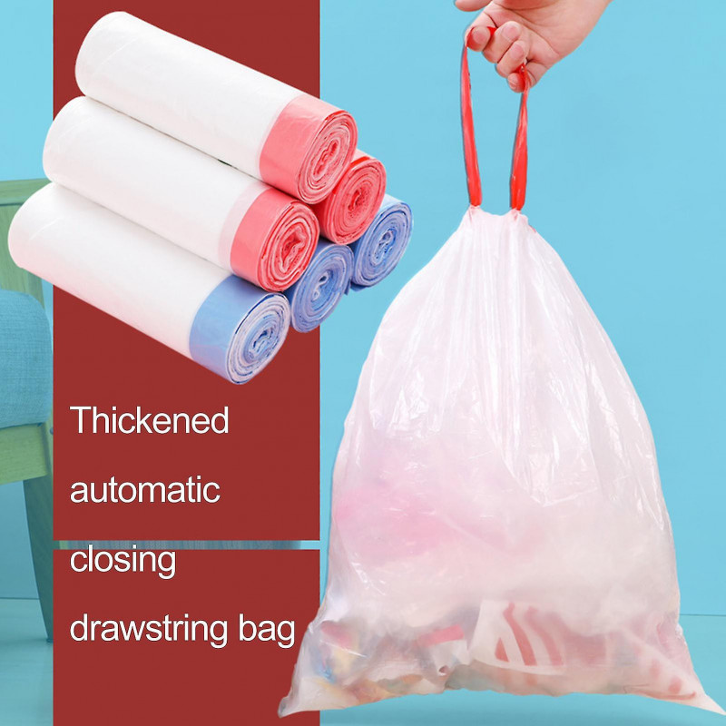 Convenient 20pcs/roll Garbage Bags With Drawstring Tie - Leak-proof, Strong Load-bearing, Disposable, And [...]