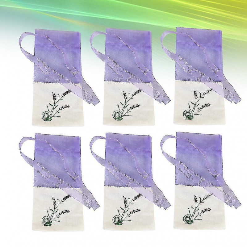 6 Pcs Lavender Scented Sachets Cotton Sachet Bags Lavender Pouch Bags Lavender Sachet