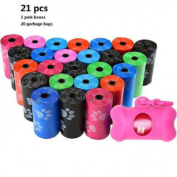 Dog Pet Waste Poop Bags with 1 Leash Clip and 20 Roll15 Bag/RollBag Dispenser for Outdoor Puppy Walking and Travel [...]