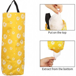 Kitchen Grocery Plastic Trash Bag Holder Washable Wall Mount Folding Little Daisy Storage Bag For Kitchen Bathroom [...]
