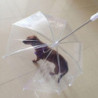 Pet Dog Umbrella Leash Transparent Umbrella for Small Dog Outdoor Walking