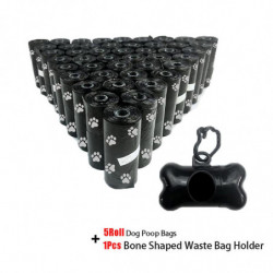 Pet Poop Bags Disposable Dog Waste Bags, Bulk Poop Bags With Leash Clip And Bone Bag Dispenser 5roll(75pcs) Bags [...]