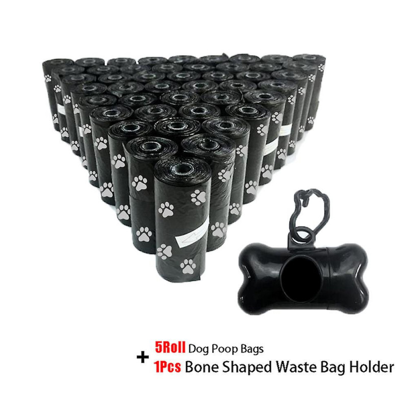 Pet Poop Bags Disposable Dog Waste Bags, Bulk Poop Bags With Leash Clip And Bone Bag Dispenser 5roll(75pcs) Bags [...]