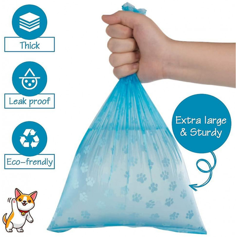 Pet Poop Bags Disposable Dog Waste Bags, Bulk Poop Bags With Leash Clip And Bone Bag Dispenser 5roll(75pcs) Bags [...]