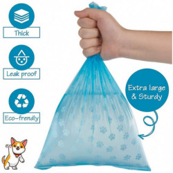 Pet Poop Bags Disposable Dog Waste Bags, Bulk Poop Bags With Leash Clip And Bone Bag Dispenser 5roll(75pcs) Bags [...]