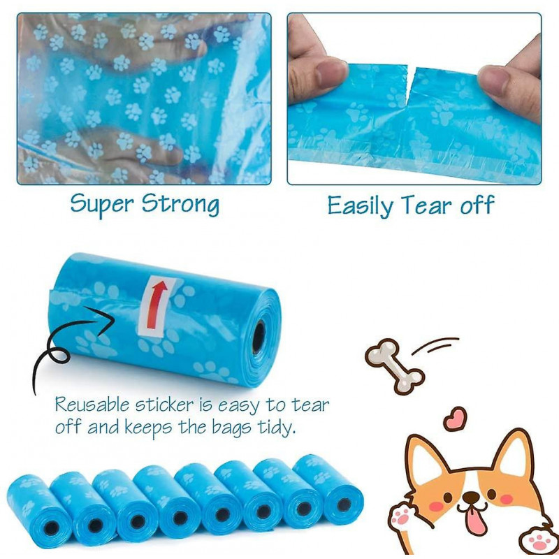 Pet Poop Bags Disposable Dog Waste Bags, Bulk Poop Bags With Leash Clip And Bone Bag Dispenser 5roll(75pcs) Bags [...]