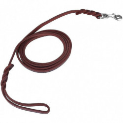 Brown Leather Dog Leash 7/6/5 Feet Leather Rope Belt Walking Running