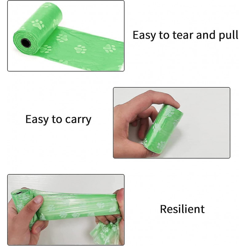 Sac de caca de chien d’emballage, 11,8 * 8,6 pouces de matériau Sac de caca de chien durable pour sac à ordures de [...]