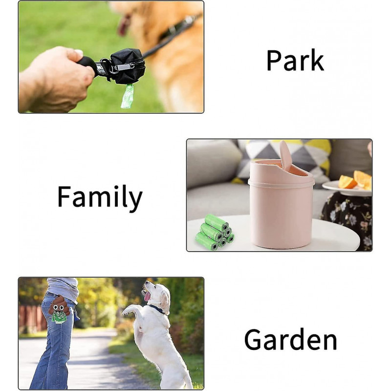 Sac de caca de chien d’emballage, 11,8 * 8,6 pouces de matériau Sac de caca de chien durable pour sac à ordures de [...]