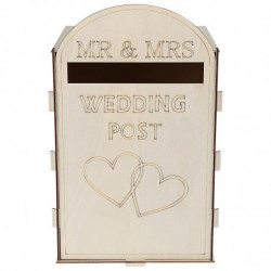 Boîte postale en bois de mariage Boîte aux lettres rustique Porte-cadeaux Ornements d’artisanat Fournitures de [...]