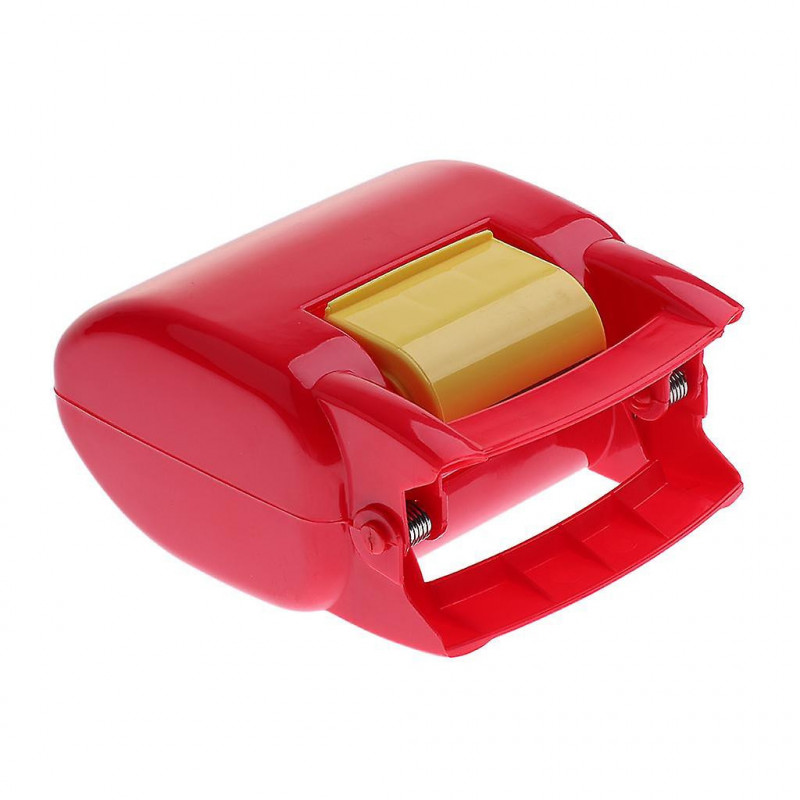 Pet Dog Pick Up Poops Cleaning Clip Pooper Scooper With Bag Dispenser Red