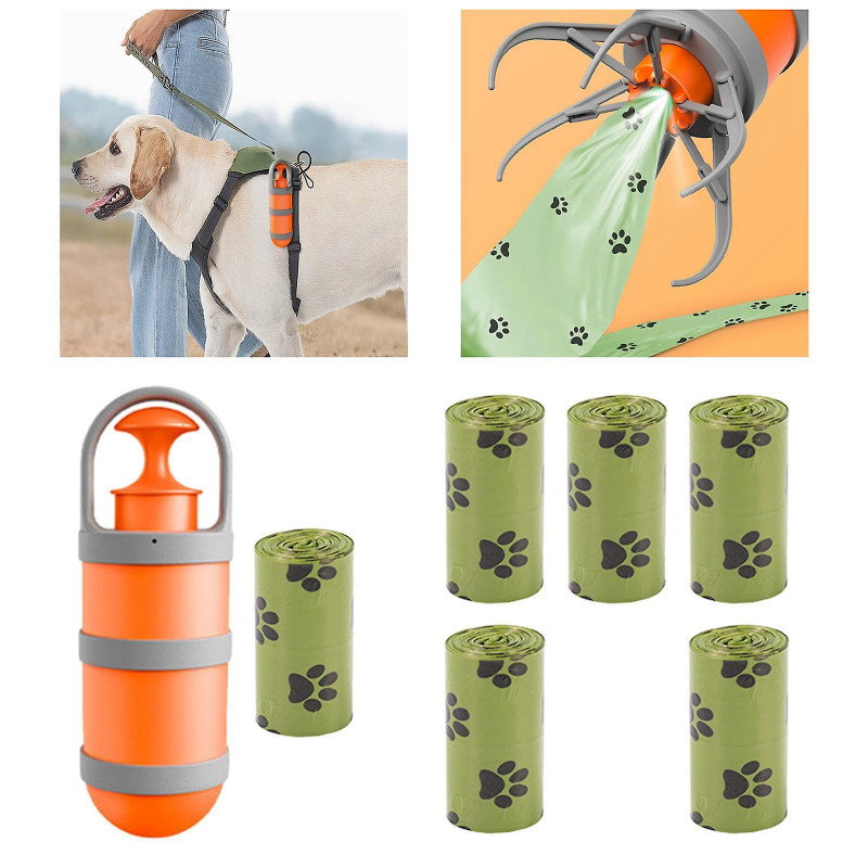 Dog Stool Scooper Waste Bag Dispenser Garbage Picker For Travel Outside