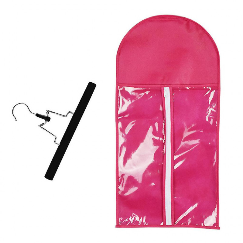 Dustproof Hair Extensions Wig Stand Bag Storage Bag Holder Case With Hook