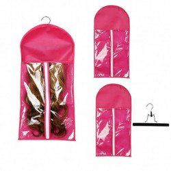 Dustproof Hair Extensions Wig Stand Bag Storage Bag Holder Case With Hook