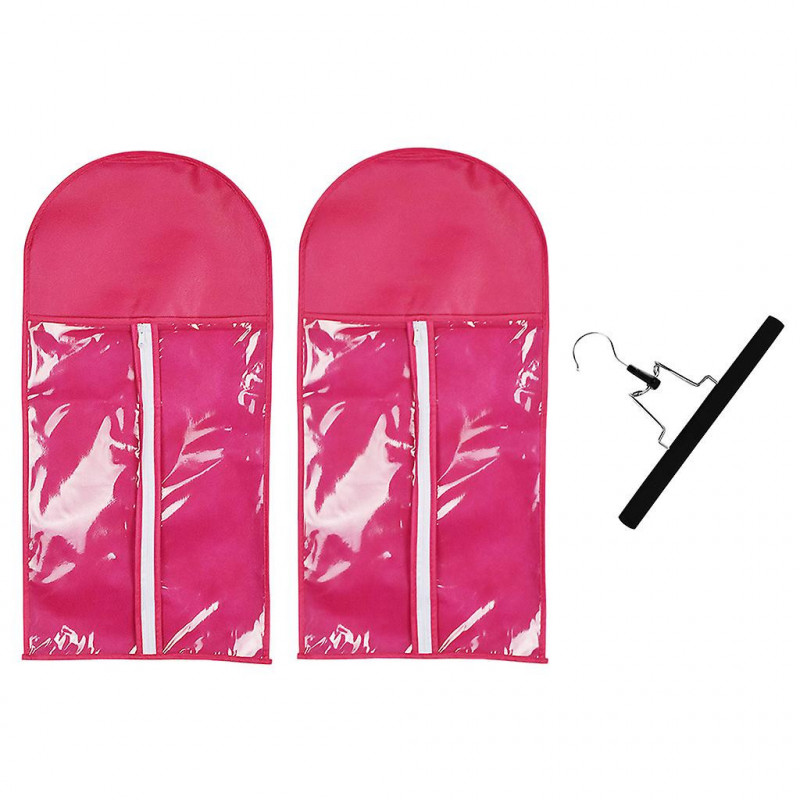 Dustproof Hair Extensions Wig Stand Bag Storage Bag Holder Case With Hook