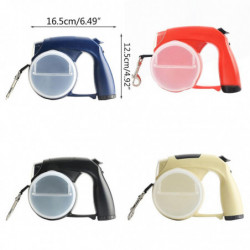 Retractable Dogs Leash 13Ft with Light, Poop Bags Holder, Food Water Cups