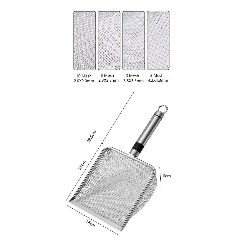 Cats Litter Scooper Deep Shovel Fast Sifting Scoop Shovel Pets Sifter Shovel Mesh Spacing 5