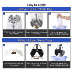 Fordable Pet Pooper Scooper, Non-breakable Dog Cat Long Handle, High Strength Material, Durable Spri