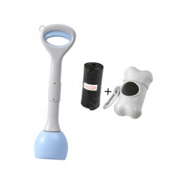 Chien Pooper Scooper Poop Picker Chien Caca-ramasser Outil Pour Parc Voyageant Pelouse Bleu 28cm