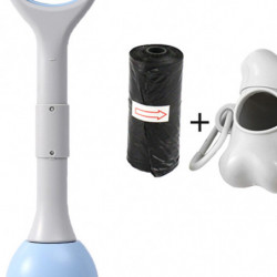 Chien Pooper Scooper Poop Picker Chien Caca-ramasser Outil Pour Parc Voyageant Pelouse Bleu 28cm