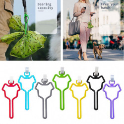 Dog Poop Bag Holder Waste Bag Carrier Adjustable For Leash Pet Supply Red